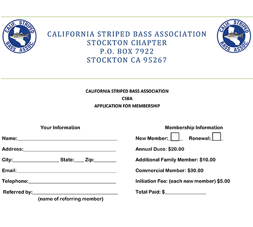 Stockton Membership Form